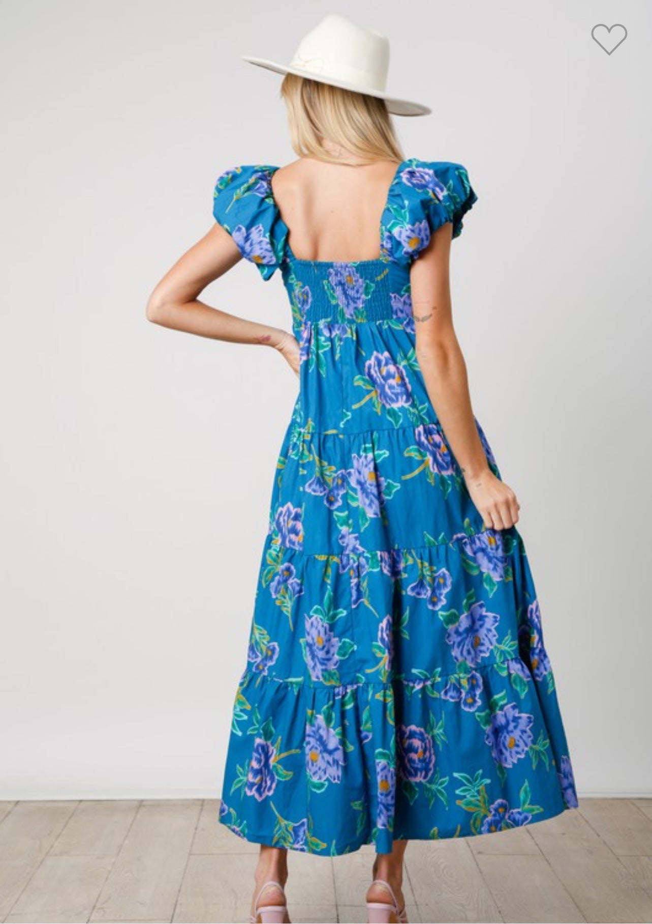 BLUE FLORAL MAXI